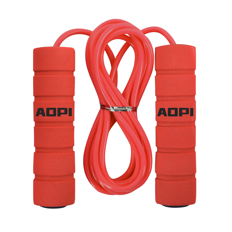 Long Handle Skipping Rope Red