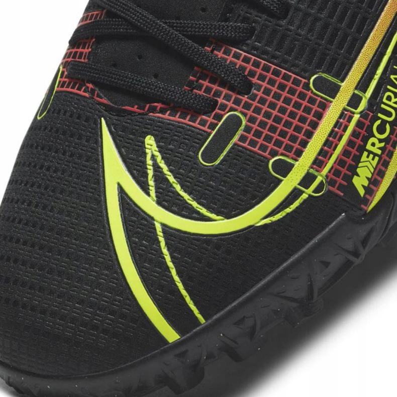 Turf Shoe Nike Mercurial Vapor Black With Lime Logo - Image 3
