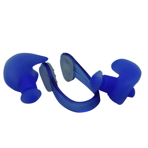 Soft Silicon Ear & Nose Plug Set Blue