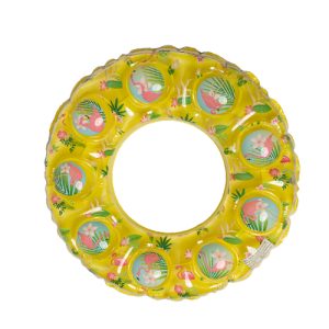 Inflatable Swimming Ring Yellow For Kids- 90CM