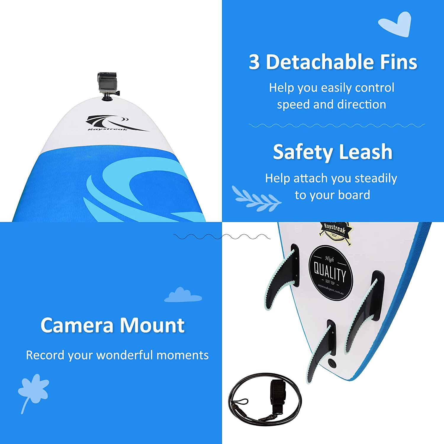 RAYSTREAK Foam Soft Surfboard - Image 6